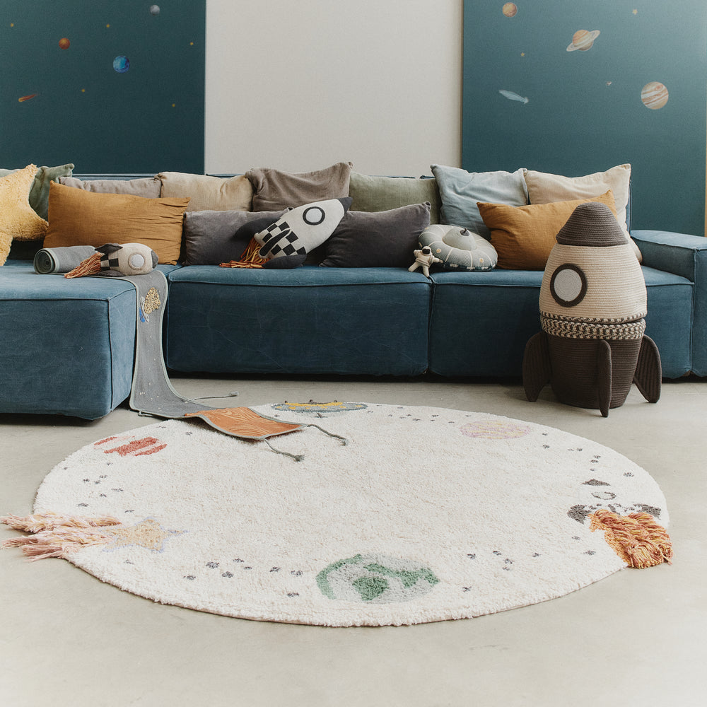 Rocket Knitted Cushion