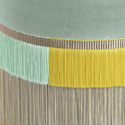 Bicolor Line Fringe Pouf