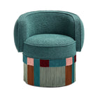 Clunis Pirouette Swivel Fringe Armchair