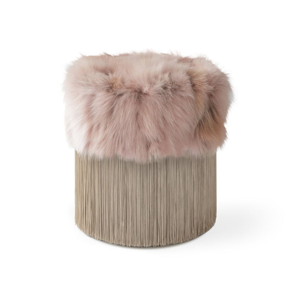 Fur Fringe Ottoman