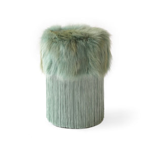Fur Fringe Ottoman