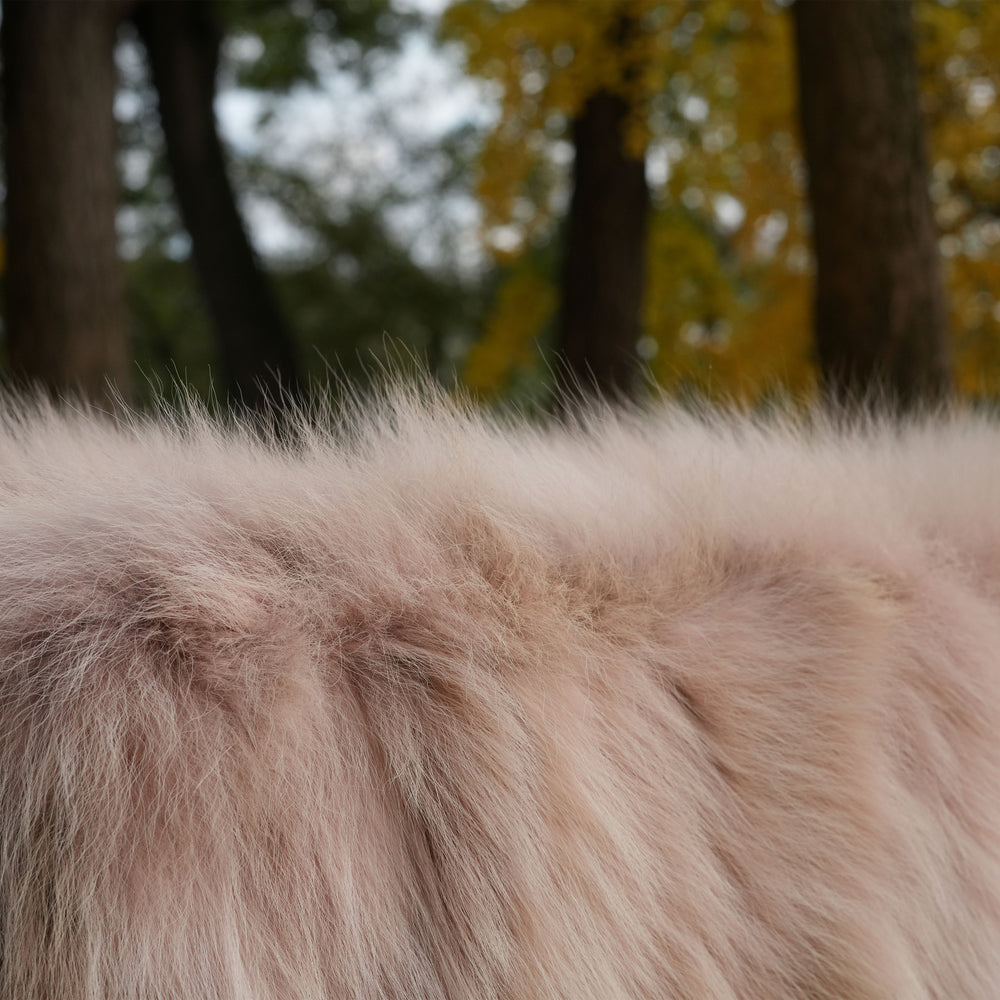Fur Fringe Ottoman