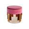 Etno Fringe Pouf  option Dark Pink
