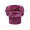 Fur Pirouette Swivel Fringe Armchair  option Fucsia