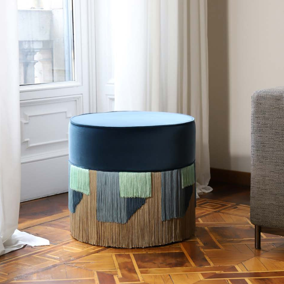Geo Fringe Pouf