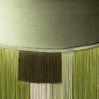 Geo Stripe Fringe Pouf