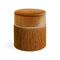 Plain Fringe Pouf  option Rust