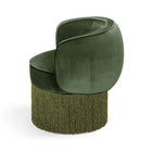 Plain Pirouette Swivel Fringe Armchair