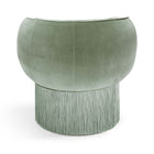 Plain Pirouette Swivel Fringe Armchair