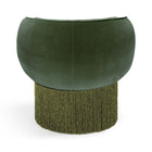 Plain Pirouette Swivel Fringe Armchair