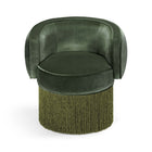 Plain Pirouette Swivel Fringe Armchair