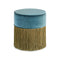 Sparkle Fringe Pouf  option Green Gold
