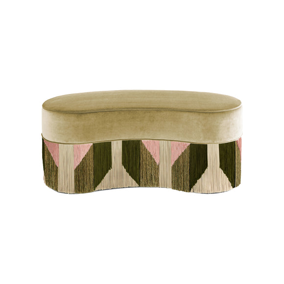 Treasure Tribe Bean Fringe Bench