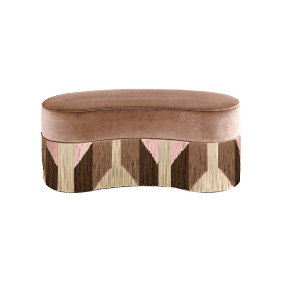 Treasure Tribe Bean Fringe Bench