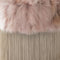 Fur Fringe Ottoman  option Powder-Pink / Large: 15.7 in diameter
