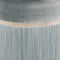 Bicolor Fringe Pouf  option Gray