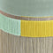 Bicolor Line Fringe Pouf  option Mint
