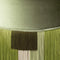 Geo Stripe Fringe Pouf  option Light Green