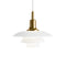 PH 3 1/2-3 Glass Pendant Light  option White Glass / Brass