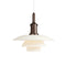 PH 3½ - 3 Metal Pendant Light  option White