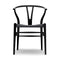 CH24 Wishbone Chair with Black Paper Cord  option Ash / Painted Black