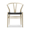 CH24 Wishbone Chair with Black Paper Cord  option Beech / Barley