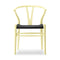 CH24 Wishbone Chair with Black Paper Cord  option Beech / Hollyhock