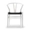 CH24 Wishbone Chair with Black Paper Cord  option Beech / Natural White