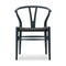 CH24 Wishbone Chair with Black Paper Cord  option Beech / North Sea