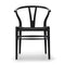 CH24 Wishbone Chair with Black Paper Cord  option Beech / Painted Black