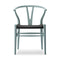 CH24 Wishbone Chair with Black Paper Cord  option Beech / Pewter
