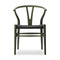 CH24 Wishbone Chair with Black Paper Cord  option Beech / Seaweed
