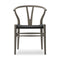 CH24 Wishbone Chair with Black Paper Cord  option Beech / Slate