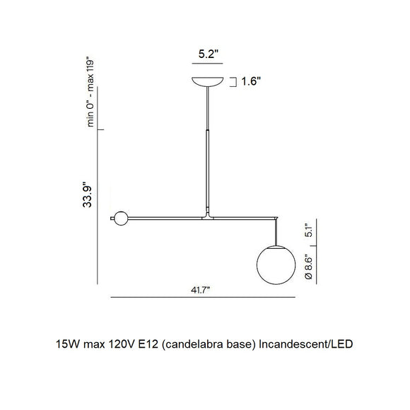Malamata Adjustable Pendant Light