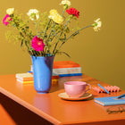 Rhombe Color Tea Cup with Matching Saucer