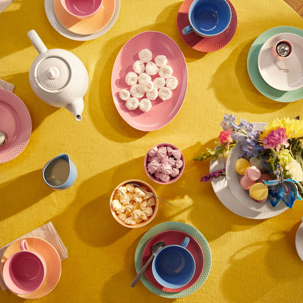 Rhombe Color Tea Cup with Matching Saucer