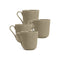 Rhombe Earth Mug with Handle (Set of 4)  option Clay
