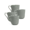 Rhombe Earth Mug with Handle (Set of 4)  option Moss