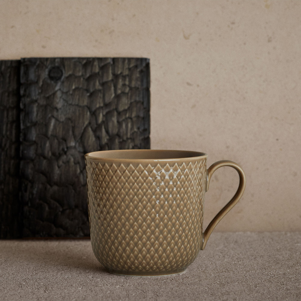 Rhombe Earth Mug with Handle (Set of 4)