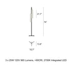 Black Note Triplet Floor Lamp