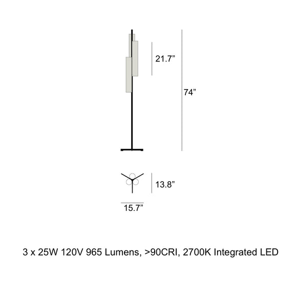 Black Note Triplet Floor Lamp