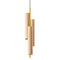 Black Note Triplet Pendant Light  option Gold / Natural Beech