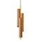 Black Note Triplet Pendant Light  option Gold / Natural Cherry