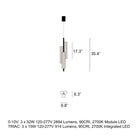 Black Note Triplet Pendant Light