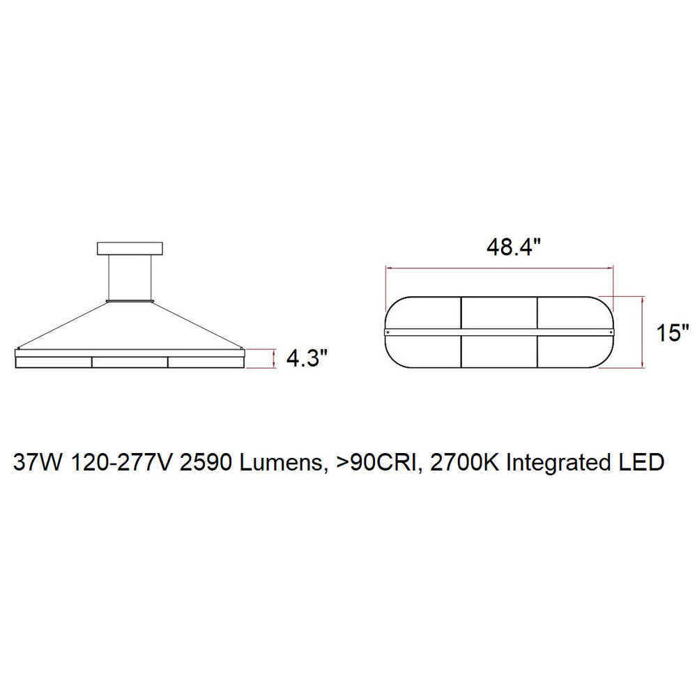 Omma Long Leaf LED Pendant Light