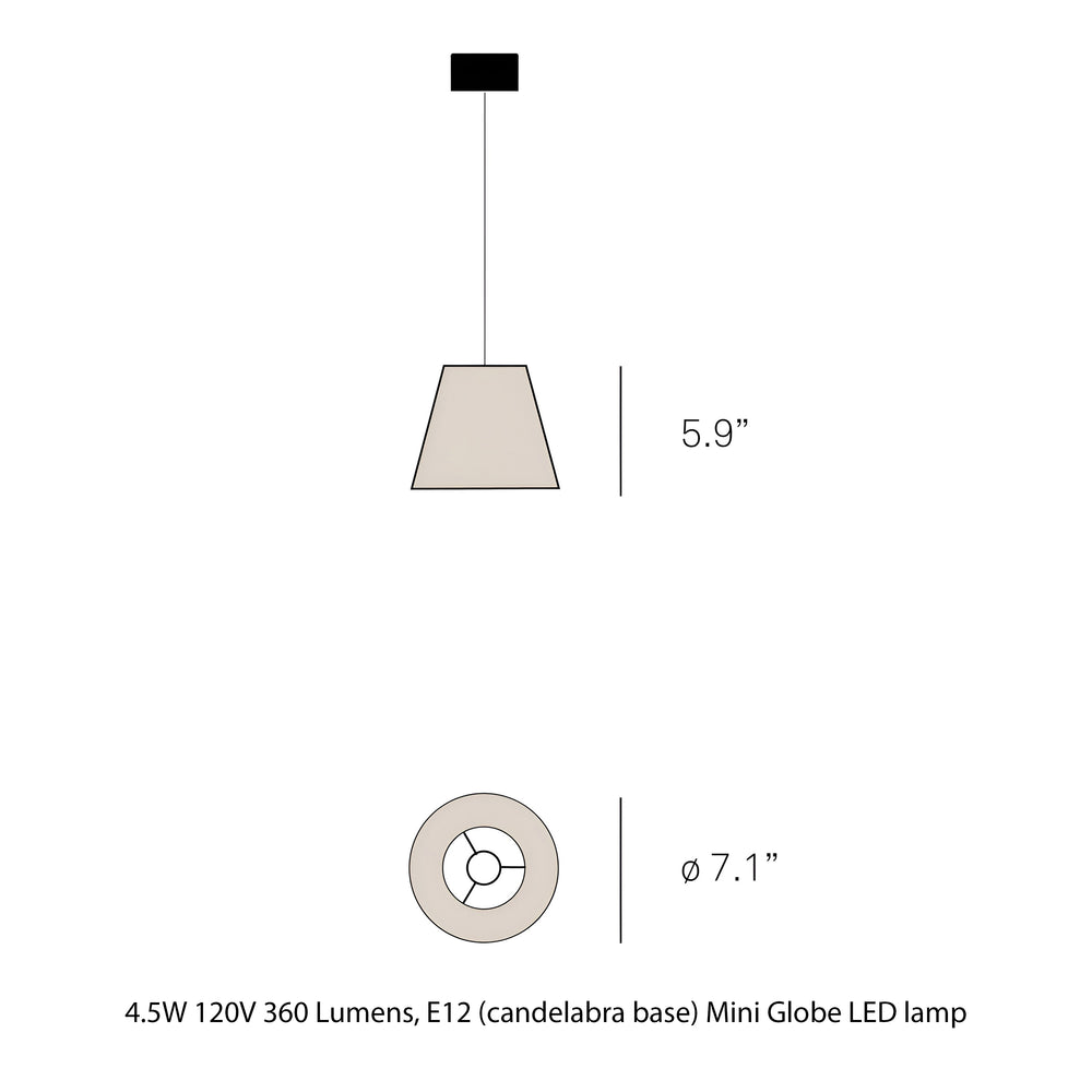 Zeta Conica Pendant Light