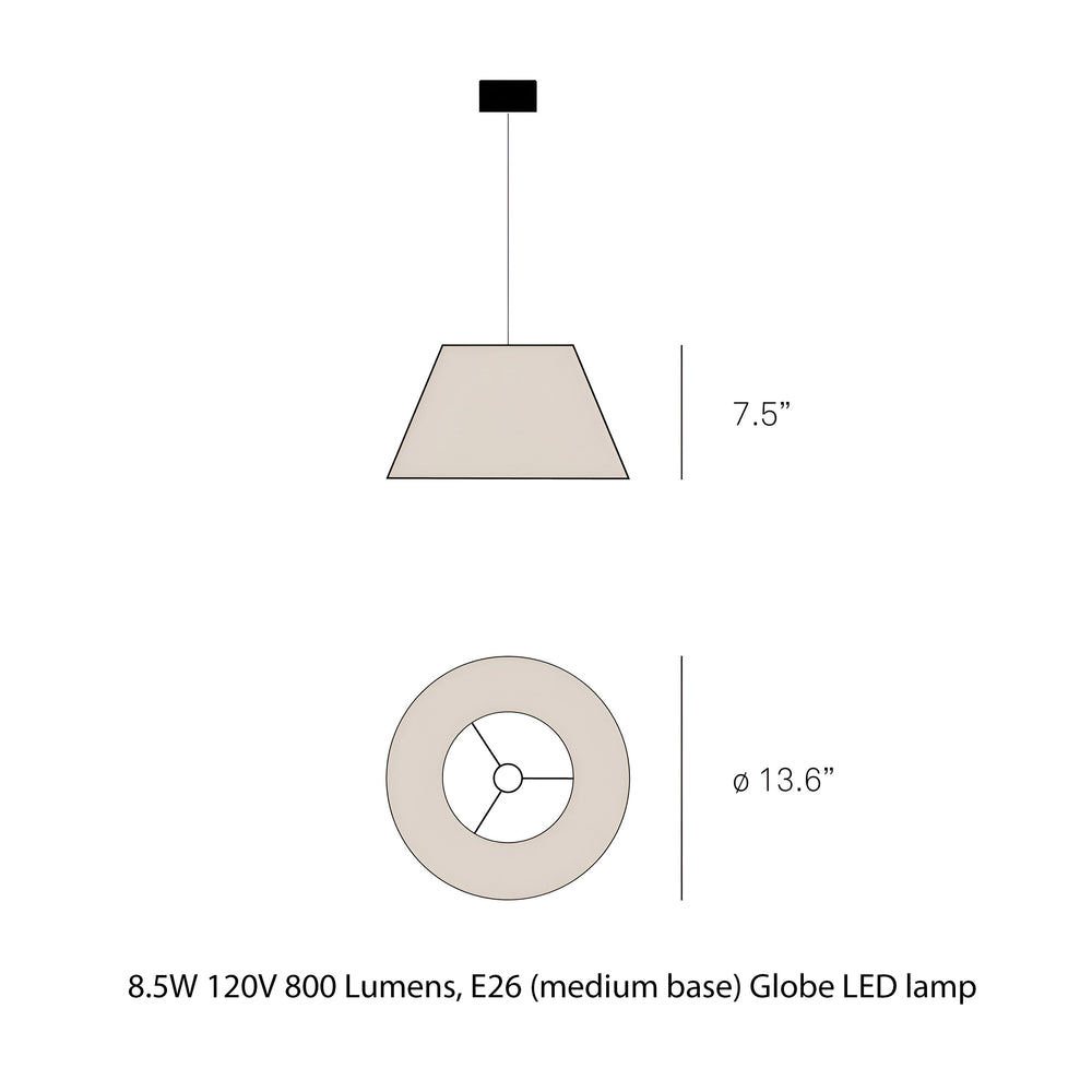 Zeta Conica Pendant Light