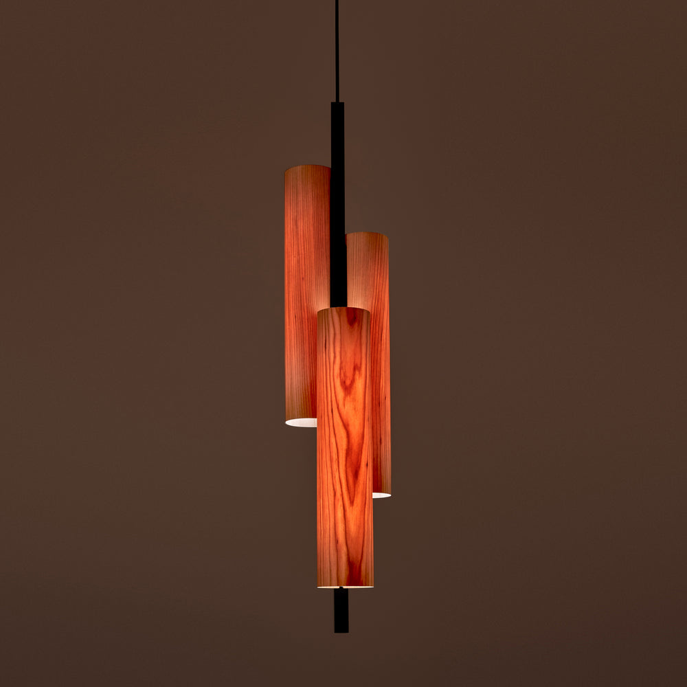 Black Note Triplet Pendant Light