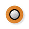 Lens Circular LED Wall Sconce  option Orange / Matte Black