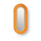 Lens Oval LED Wall Sconce  option Orange / Matte Ivory